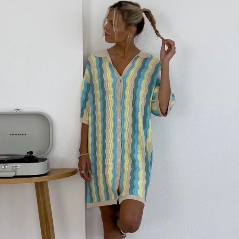 Yellow The Label Felix Knit Dress In Tropic